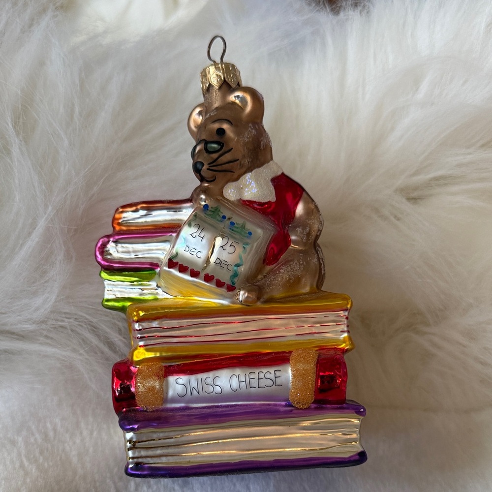 Christopher Radko: Mouse Tales Cheese Retired hard to find Ornament
